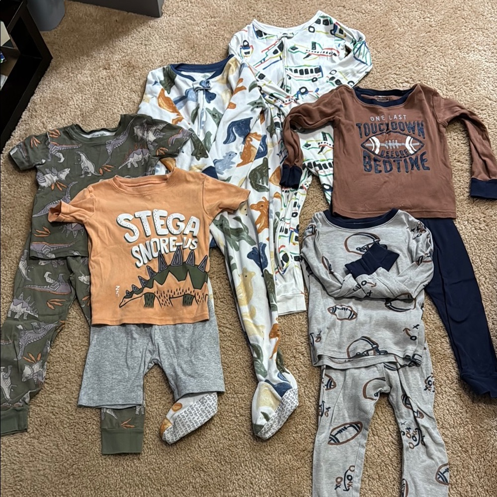 Carter's Kids Pajama Sets - Multicolor Dinosaur and Sports Theme